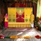 Ganesha Backdrop Indian Traditional Cloth 5x8 Feet Backdrop Pooja Banner Indian Wall Art Photo Decor Banner Diwali Decor Wedding Backdrop Decorative Pooja Cloth